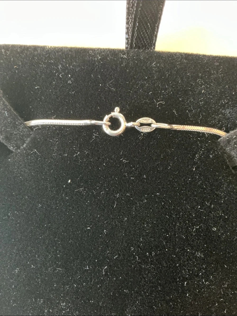 Sterling Silver Chain Necklace - Sleek Flat Herringbone Style